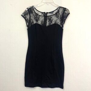 American Eagle Little Black Dress Stress Sheer‎ Lace Women's Small